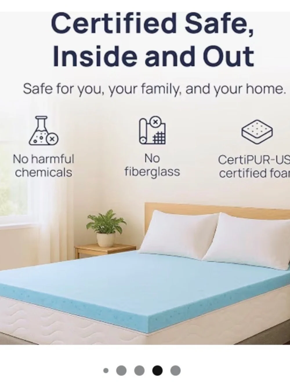 queen size memory foam mattress topper NEW